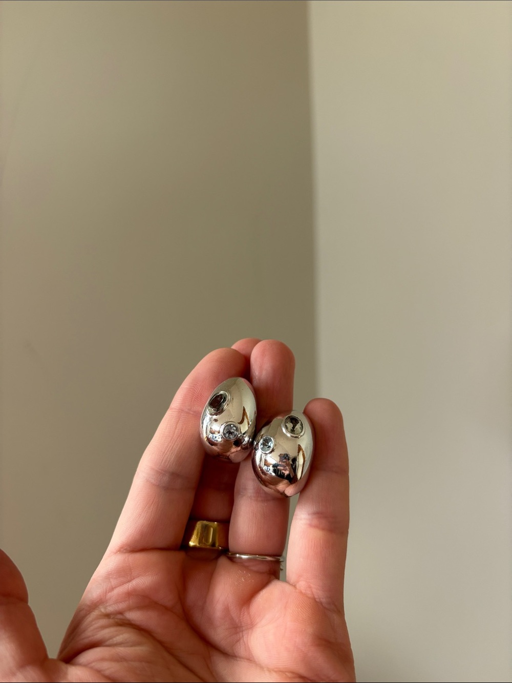 Lizzie Fortunato Mini Silver Arp earrings
